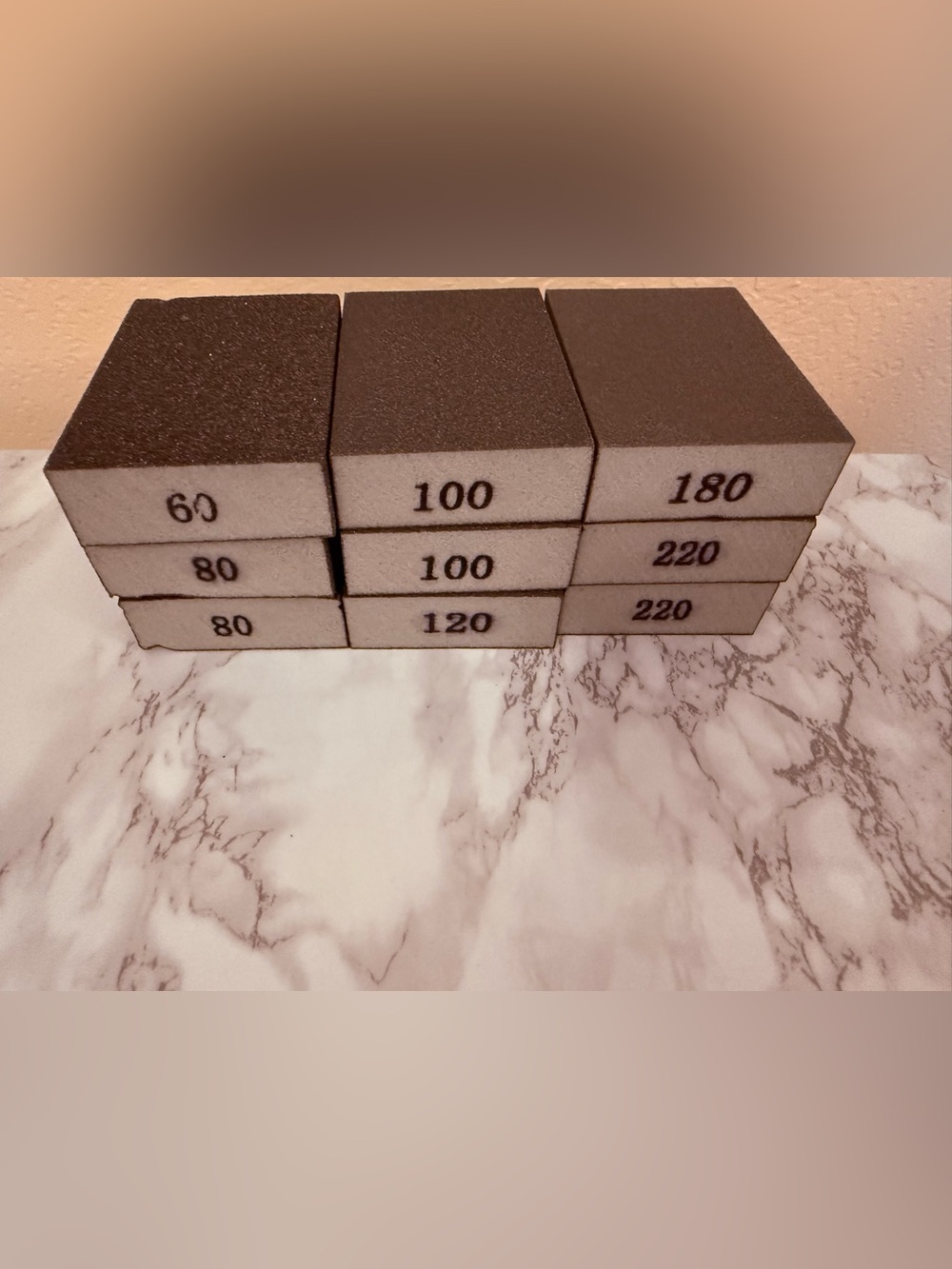 Assorted Sanding/Polishing Foam Blocks - Gray & White Grit Set